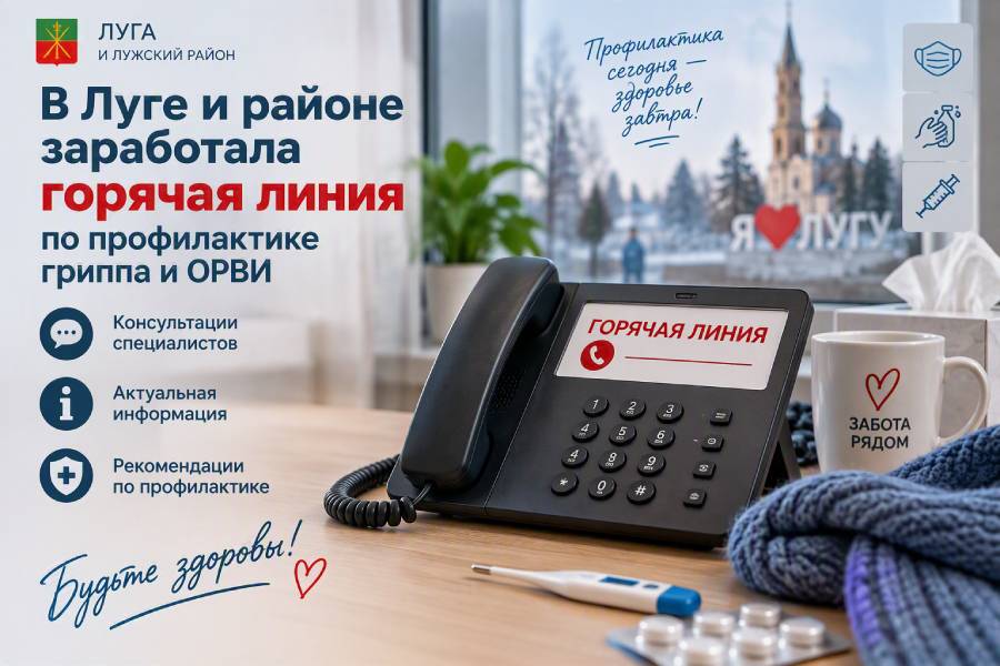 В Луге и районе заработала горячая линия по профилактике гриппа и ОРВИ